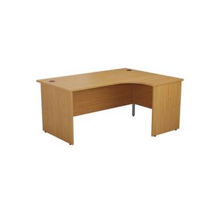 Jemini Radial Right Hand Panel End Desk 1600x1200x730mm Nova Oak KF805083