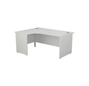 Jemini Radial Left Hand Panel End Desk 1800x1200x730mm White KF805151