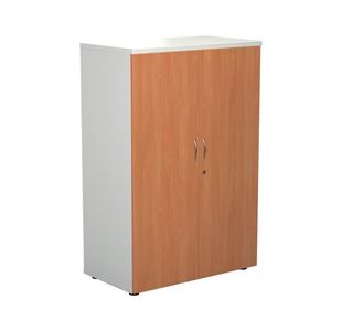 Jemini Wooden Cupboard 800x450x1600mm White/Beech KF810452