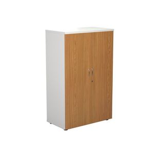 Jemini Wooden Cupboard 800x450x1600mm White/Nova Oak KF810490