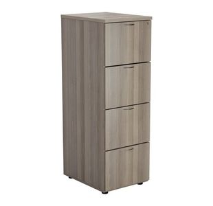 Jemini Essentials 4 Drawer Filing Cabinet 464x600x1365mm Grey Oak KF81091