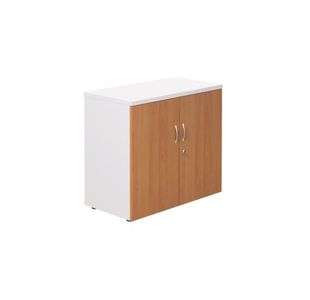 Jemini Wooden Cupboard 800x450x730mm White/Beech KF811275