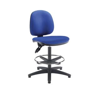 Arista Medium Back Draughtsman Chair 700x700x840-970mm Adjustable Footrest Blue KF815147