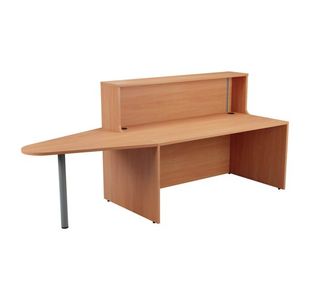 Jemini Reception Unit with Extension 1600x800x740mm Beech KF816326