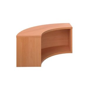 Jemini Reception Modular Corner Riser Units 800x800x400mm Beech KF816493