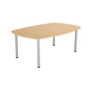 Jemini Boardroom Table 1800x1200x730mm Nova Oak/Silver KF816517