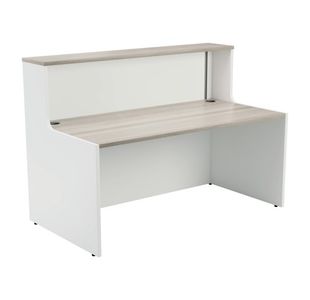 Jemini Reception Unit 1400x800x740mm Grey Oak/White KF818374
