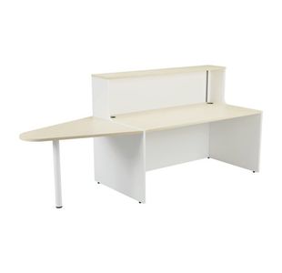 Jemini Reception Unit with Extension 1600x800x740mm Maple/White KF818473