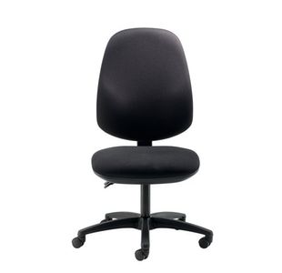 Cappela Campos High Back Posture Chair No Arms 2 Lever Mechanism Fabric Black KF81986