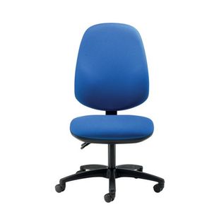 Cappela Campos High Back Posture Chair No Arms 2 Lever Mechanism Fabric Blue KF81987