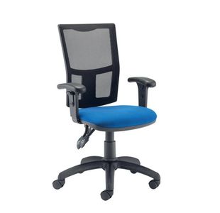 Jemini Medway High Mesh Back Operator Chair Adjustable Arms Royal Blue KF821939
