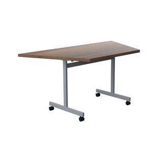 Jemini Trap Tilt Table 1600x800x720mm Dark Walnut/Silver KF822547