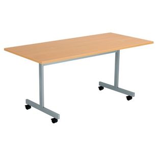 Jemini Rectangular Mobile Tilting Table 1600x700x720mm Beech KF823011