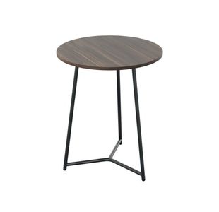 Jemini Trinity Mid Table 600x600x735mm Dark Walnut/Black KF823445