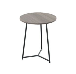 Jemini Trinity Mid Table 600x600x735mm Grey Oak/Black KF823452