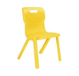 Titan One Piece Classroom Chair 432x408x690mm Yellow (Pack of 30) KF838742