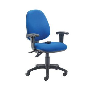 Jemini Intro Posture Chair with Adjustable Arms 640x640x990-1160mm Blue KF838995