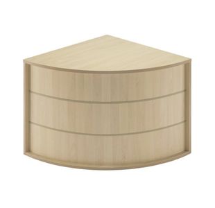 Jemini Reception Modular Corner Desk Unit 800x800x740mm Maple KF840169
