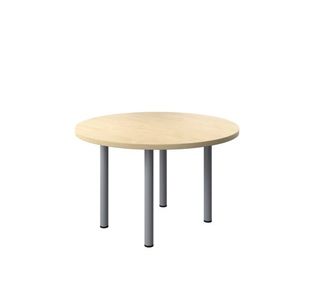 Jemini Circular Meeting Table 1200x1200x730mm Maple KF840183