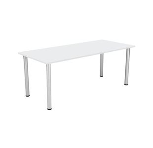 Jemini Rectangular Meeting Table 1800x800x730mm White KF840187