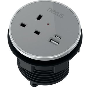 Nexus In Desk Power Module Grey KF882379