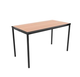 Jemini Titan Multipurpose Classroom Table 1200x600x760mm Beech/Black KF882424
