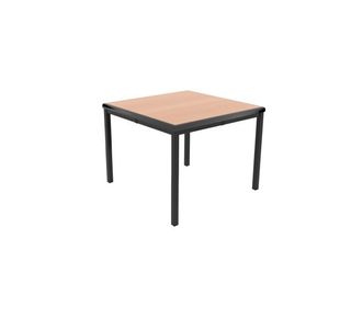 Jemini T-Table Multipurpose Classroom Table 600x600x530mm Flat Pack Beech/Black KF882428