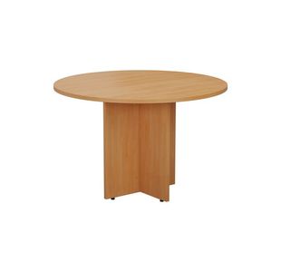 Jemini Round Meeting Table 1100x1100x730mm Beech KF90685