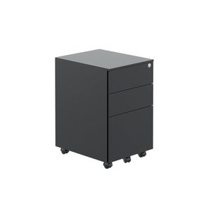 Jemini Contract 3 Drawer Mobile Desk Pedestal 380x470x615 Black KF90689