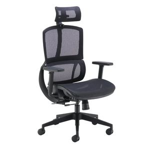 Arista Lena High Back Executive Chair 700x700x1120-1250mm Mesh Back Black KF90764