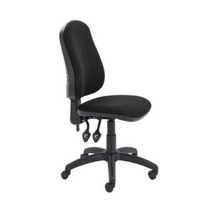First Calypso Operator Chair 640x640x985-1175mm 2 Lever Upholstered Black KF90958