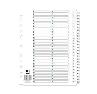 Q-Connect A4 1-50 Mylar Index (10 Pack) KF97057Q