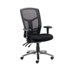 Arista Logan High Back Operator Chair 650x800x380mm Mesh Back KF97089