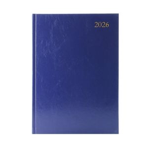 5 Star Desk Diary Day Per Page A4 Blue 2026 KFA41BU26