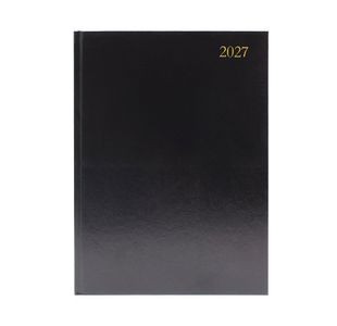 Desk Diary 2 Day Per Page A4 Black 2027 KFA42BK27
