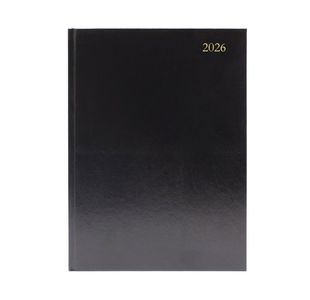5 Star Desk Diary Day Per Page Appointment A5 Black 2026 KFA51ABK26
