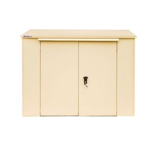 Safestor Richmond Metal Garden Shed Ivory SFSC016-316