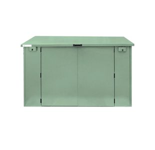 Safestor Ripon Lift-Up Lid Metal Garden Shed Lakeland Light Green SFSC004-319