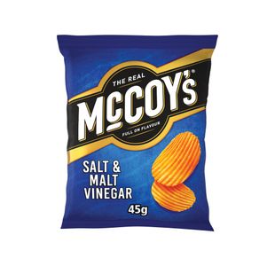 McCoys Salt and Malt Vinegar Crisps 45g Pack of 36 09009