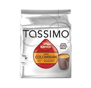 Tassimo Kenco 100% Columbian Coffee 136g Capsules (5 Packs of 16) 4031515