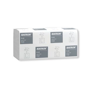 Katrin Plus Hand Towels V-Fold 1-Ply 300 Sheets (Pack of 6000) 83114