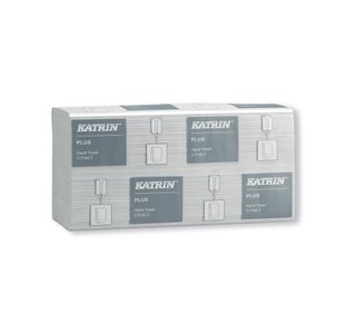 Katrin Plus C-Fold Paper Towels 2-Ply White (Pack of 16) 92512