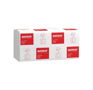 Katrin Zig Zag Hand Towels 1-Ply White (Pack of 5000) 100669