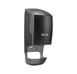 Katrin Plastic Dispenser w/Core Catcher For System Wc Roll Black 77472