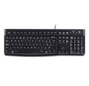 Logitech K120 Business Keyboard Spill Resistant Low Profile Quiet Keys Black 920-002524