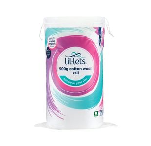 Lil-Lets Cotton Wool Roll 500g (Pack of 12) 99CRL500CO