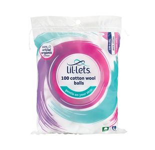 Lil-Lets Cotton Wool Balls x100/pack (Pack of 12) 99CBL100CO