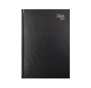 Letts Desk Diary Day Per Page A4 Black 2026 26-T11ZBK
