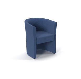 Luxe fabric single tub chair in Cobalt Blue