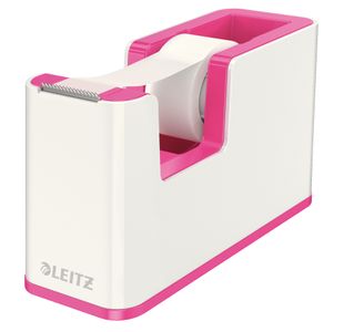 Leitz WOW Dual Colour Tape Dispenser for 19mm Tapes White/Pink 53641023